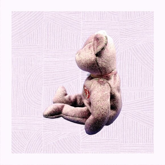 TY 2000 Millennium Bear Beanie Baby 8.5 Inch with Tush Tag But no Ear Tag - Picture 3 of 6